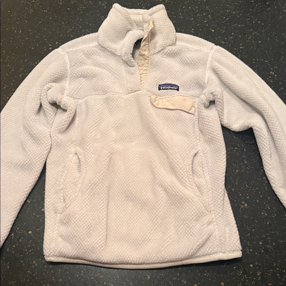 Patagonia Cream Fleece Quarter-Zip XXS